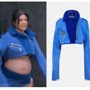 Blue Shrilling Cropped Moto